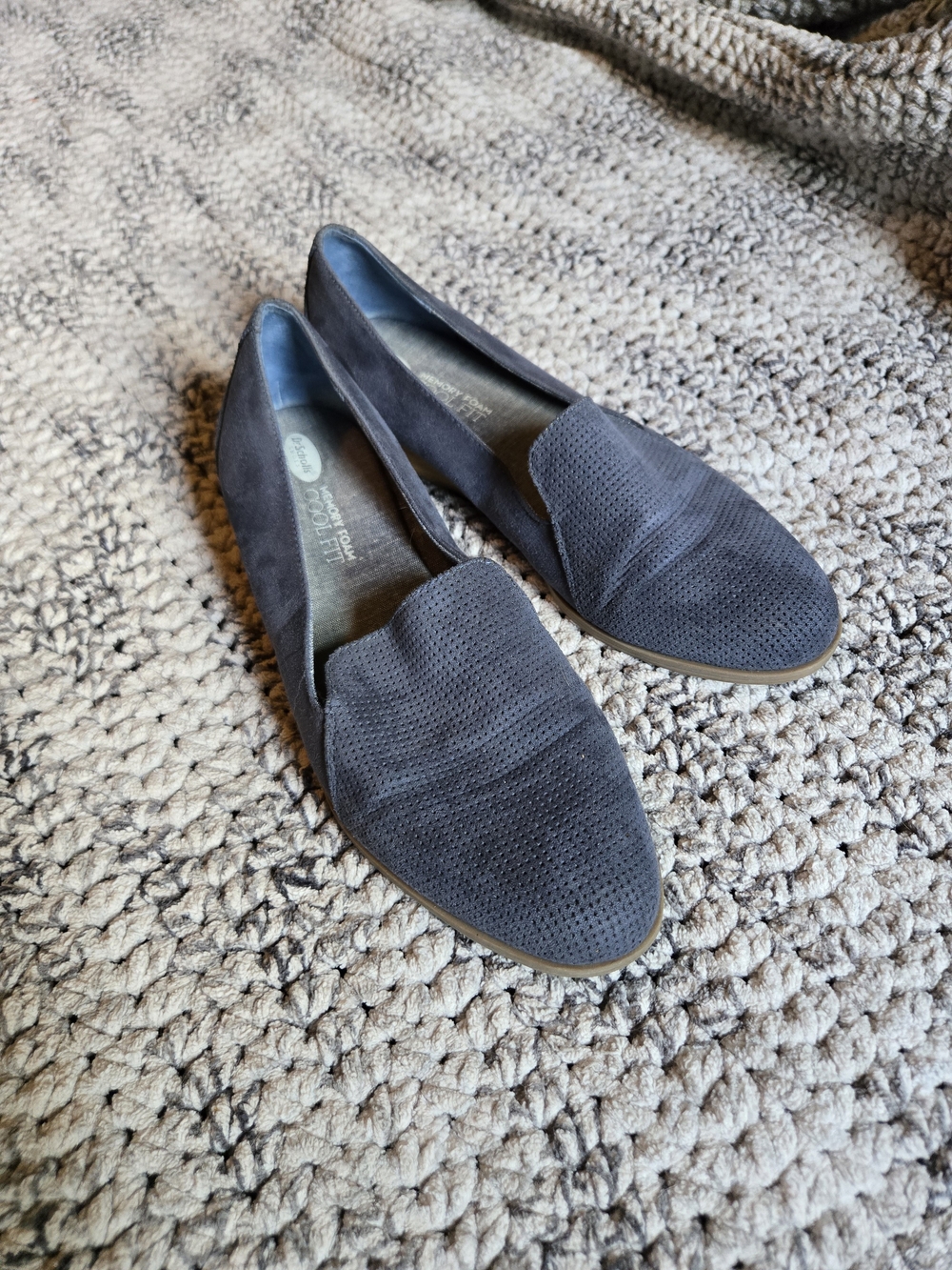 Perforated Slight Wedge Slip-On Shoe